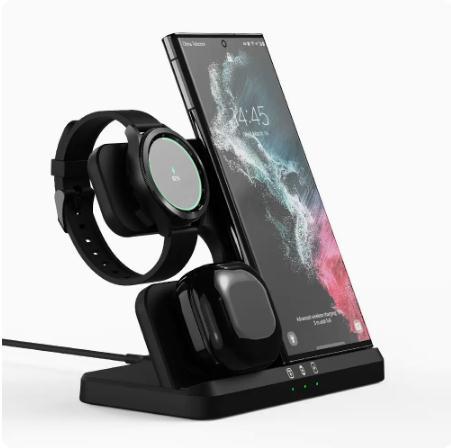 Vertical Wireless Charger Wireless Dock 3in1 Mobile Phone