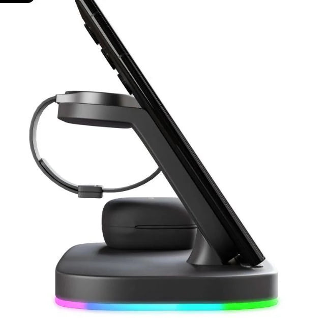 Vertical Wireless Charger Wireless Dock 3in1 Mobile Phone