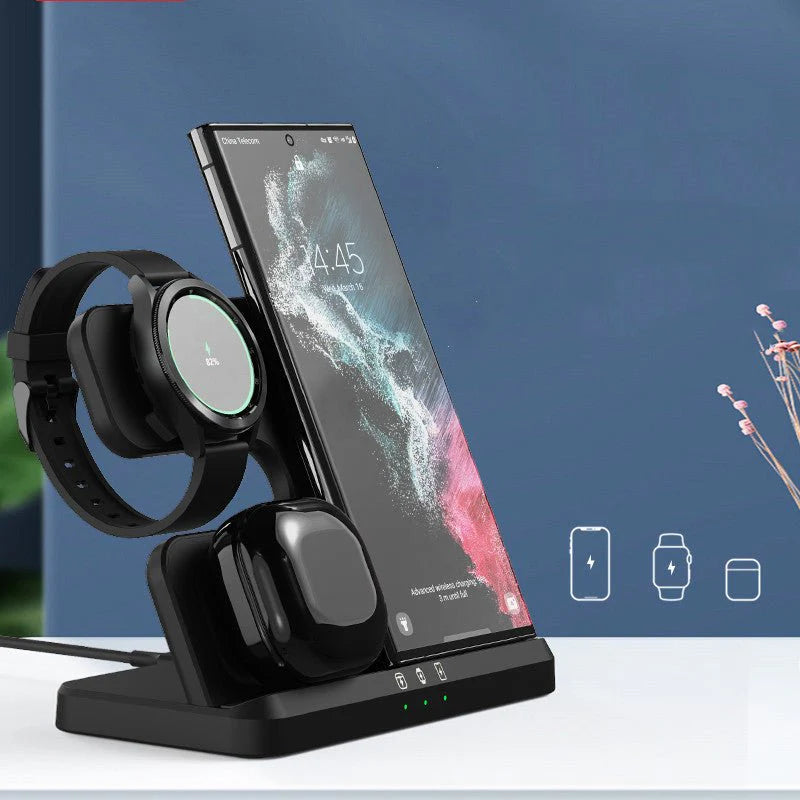 Vertical Wireless Charger Wireless Dock 3in1 Mobile Phone