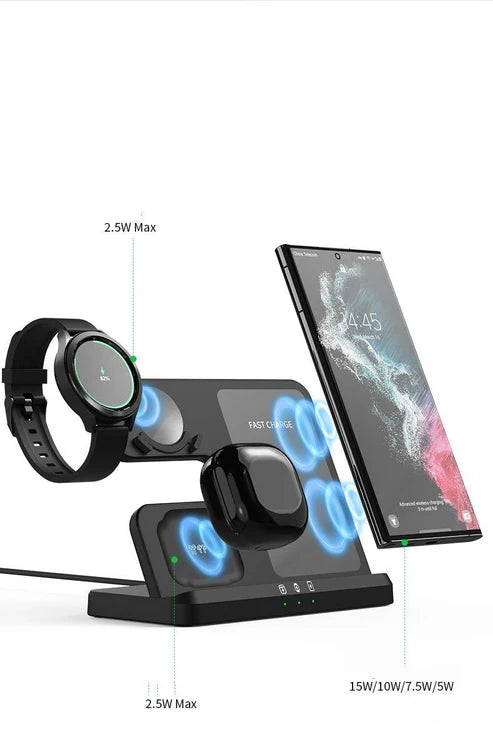 Vertical Wireless Charger Wireless Dock 3in1 Mobile Phone