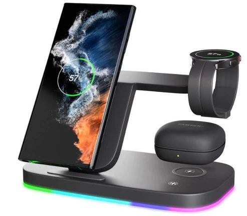 Vertical Wireless Charger Wireless Dock 3in1 Mobile Phone